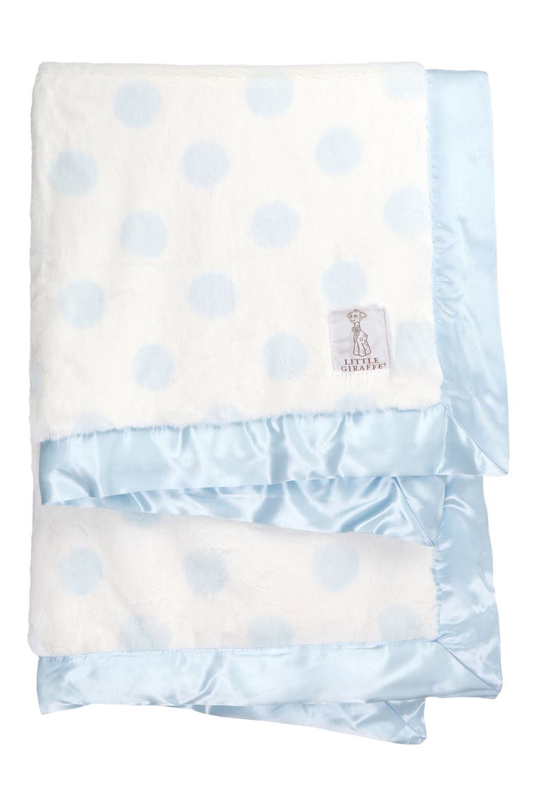 Luxe™ Dream Dot Faux Fur Baby Blanket, Main, color, BLUE