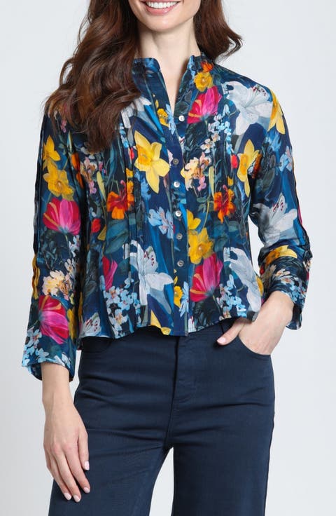 Pleated Cupro Blend Shirt