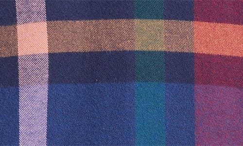 Marine Layer Jane Plaid Relaxed Fit Organic Cotton Plaid Button-up Shirt In Blue