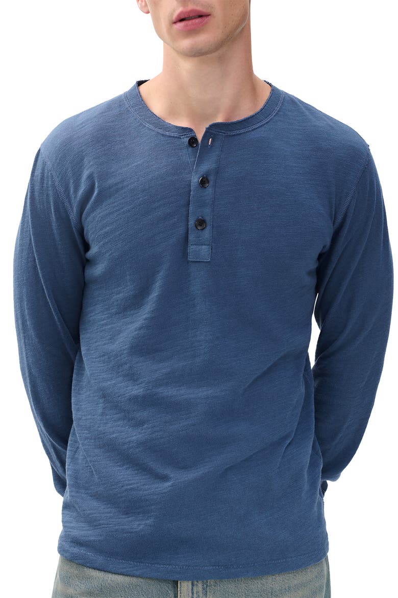 Classic Slim Fit Henley, Main, color, BLUE