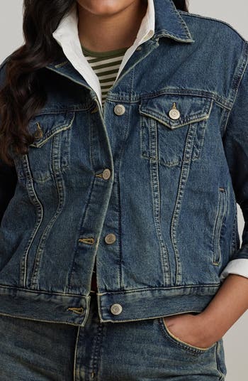 Crop Denim Trucker Jacket