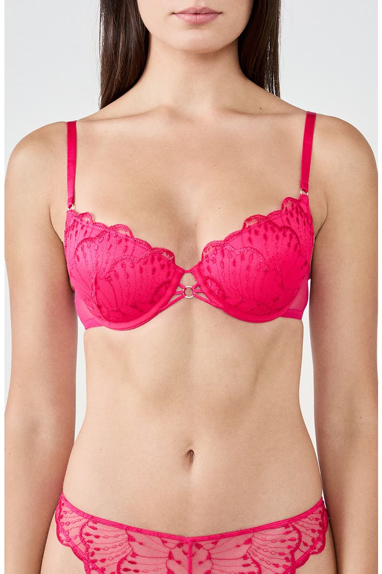 Nayade N°4 Classique Embroidered Underwire Bra, Main, color, PETUNIA