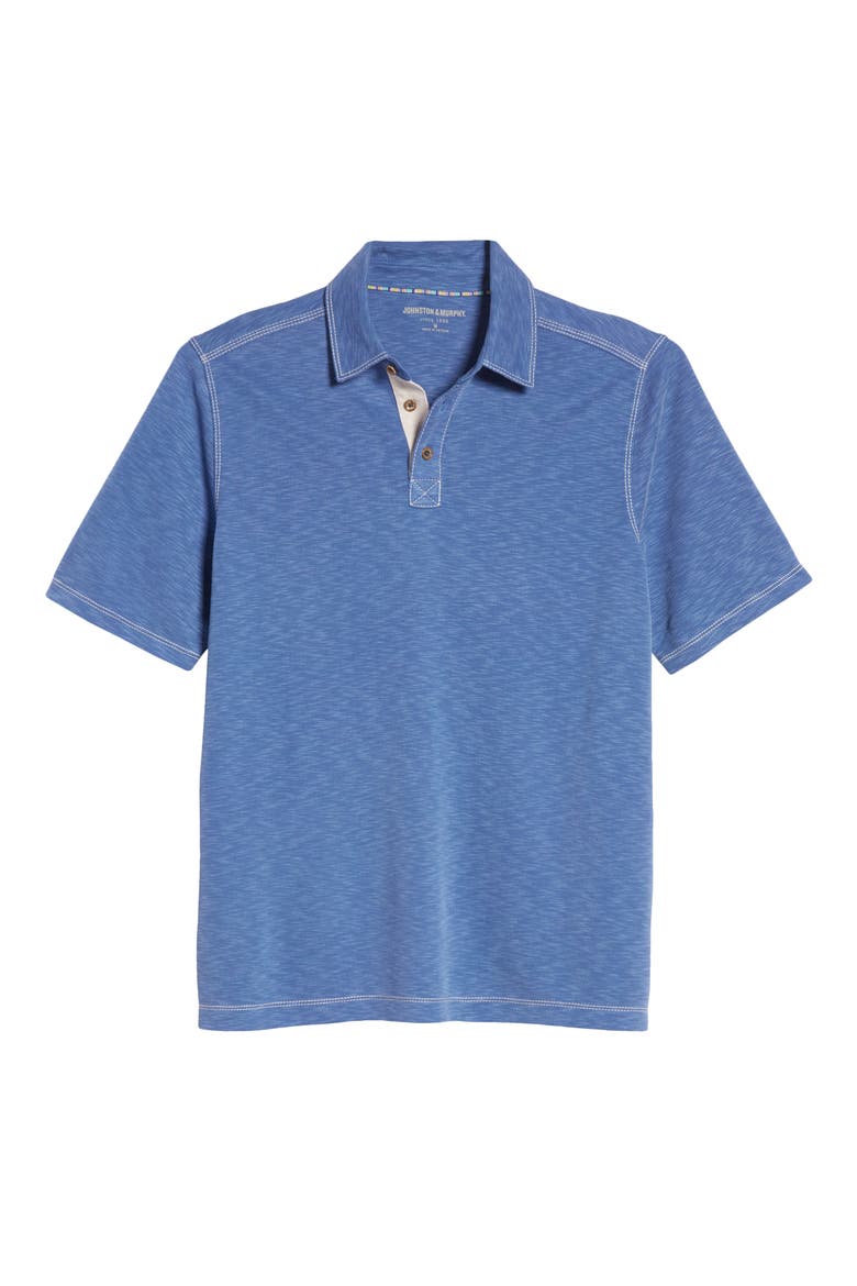 Vintage Slub Jersey Polo, Alternate, color, BLUE