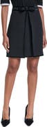 KARL LAGERFELD PARIS Bow Detail Velvet Trim Miniskirt