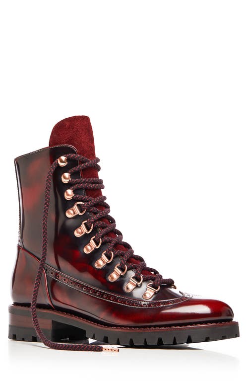 The Office of Angela Scott Mr. Bernard Combat Boot in Bordeaux