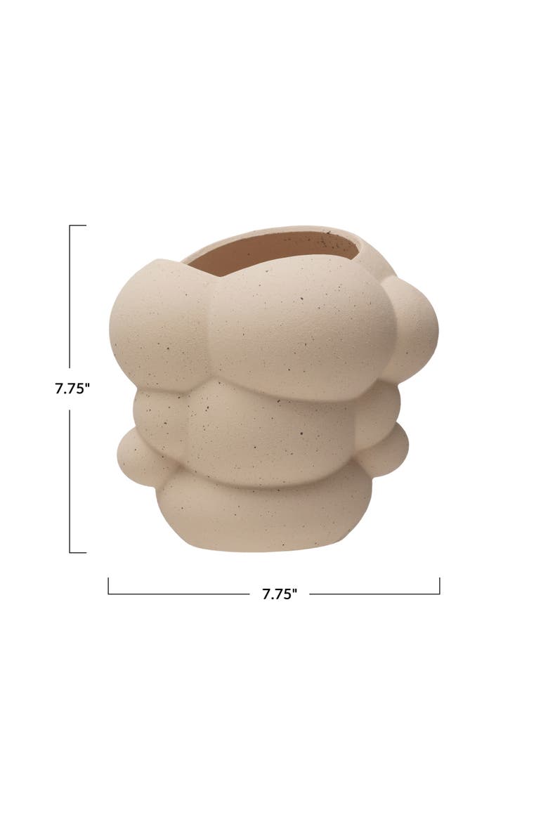 Bloomingville Stoneware Organic Shaped Vase, Cream Sand Finish, Alternate, color, Cream