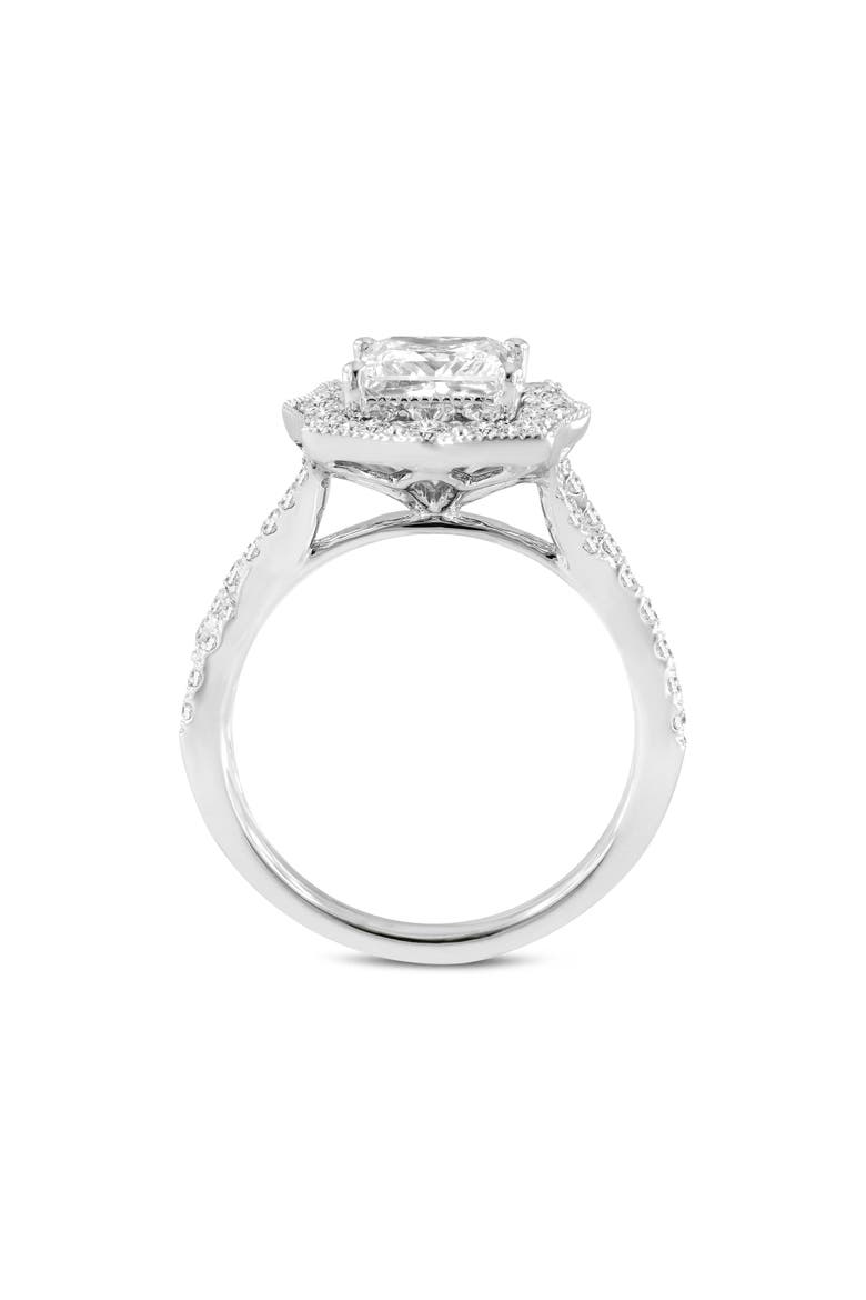 Milena 14K White Gold Princess Cut Lab Grown Diamond Halo Engagement Ring - 2.45 Ct, Alternate, color, 14K White Gold