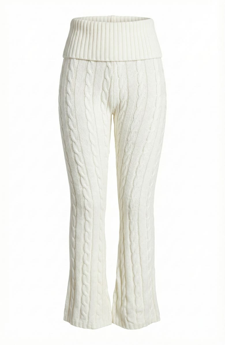 Modenaire Cable Knit Pull On Pants, Alternate, color, White