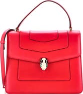 Pre-Owned Bvlgari Serpenti Forever Top Handle Bag Leather Medium