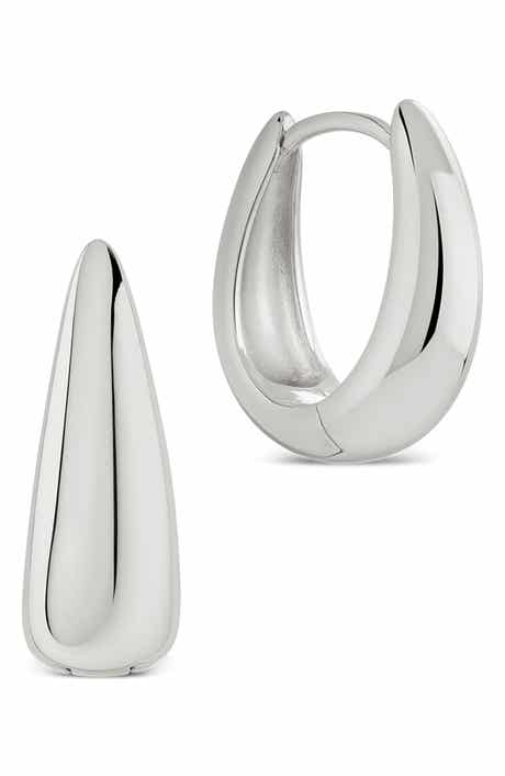 Sculpted Dome Hoop Earrings