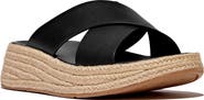 FitFlop F-Mode Espadrille Platform Slide Sandal