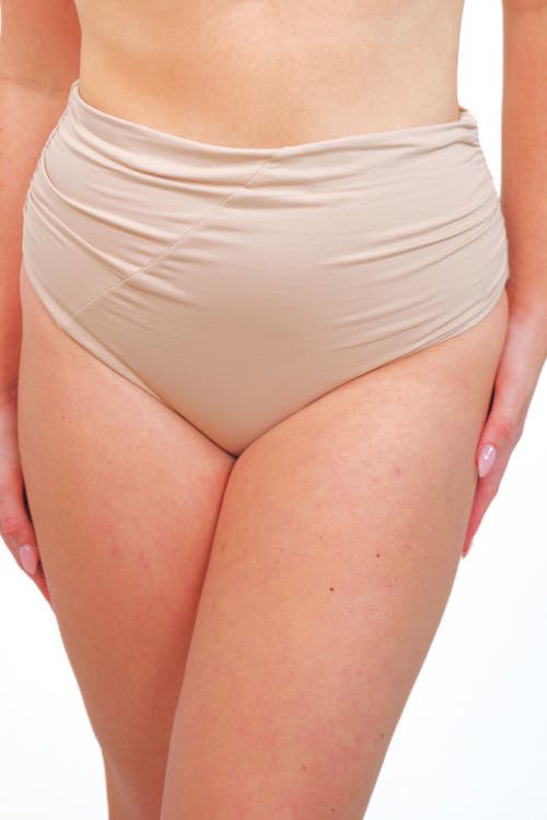 Shop Mary Mercedes Cali Super High Waisted Bikini Bottom In Cream