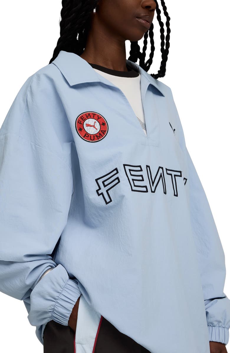 PUMA x FENTY Nylon Drill Pullover, Alternate, color, Haute Tropic