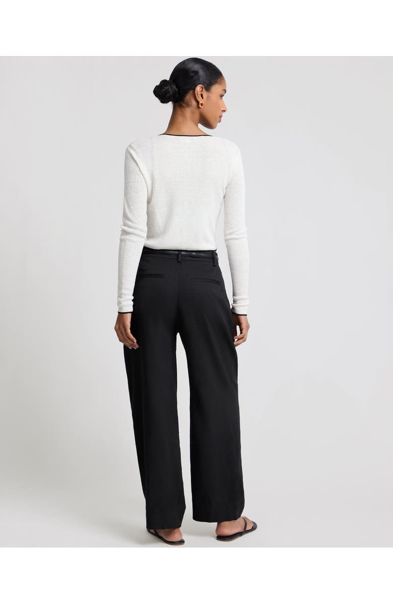 Onia High-Waist Straight Leg Pant, Alternate, color, Black