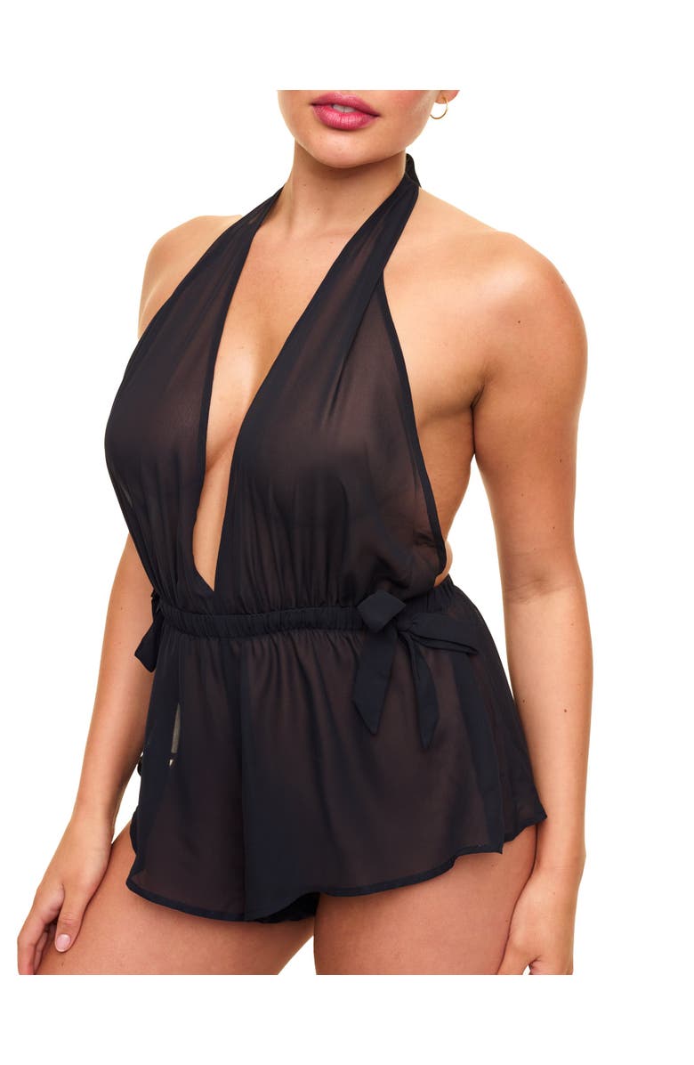 Adore Me Merilyn Romper Lingerie, Alternate, color, Black