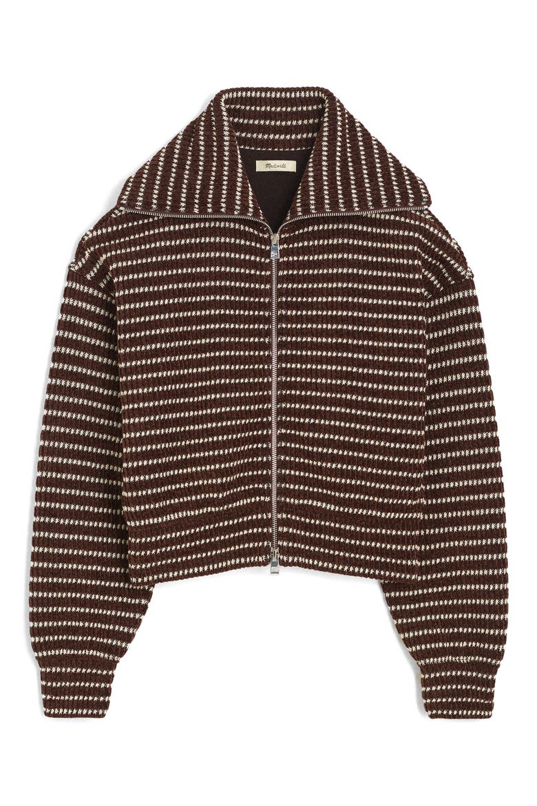 Zip Up Knit Jacket, Alternate, color, AZIZ STRIPE