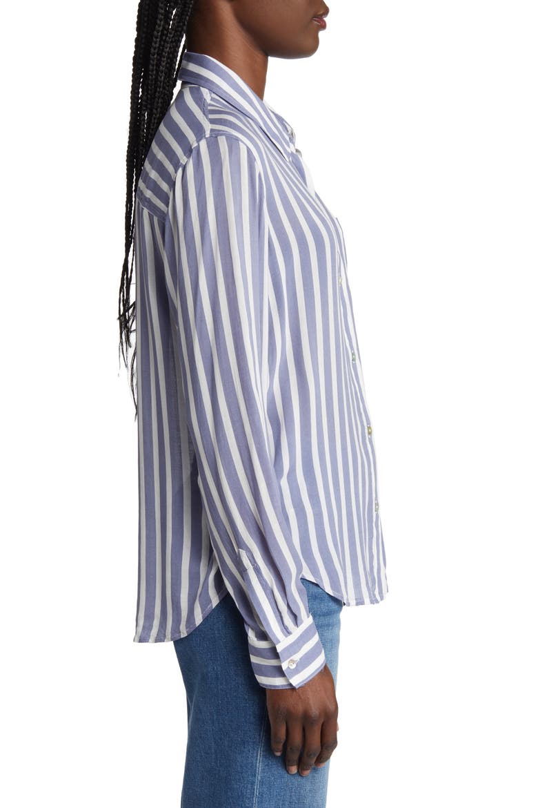 Josephine Print Button-Up Shirt, Alternate, color, TURIN STRIPE