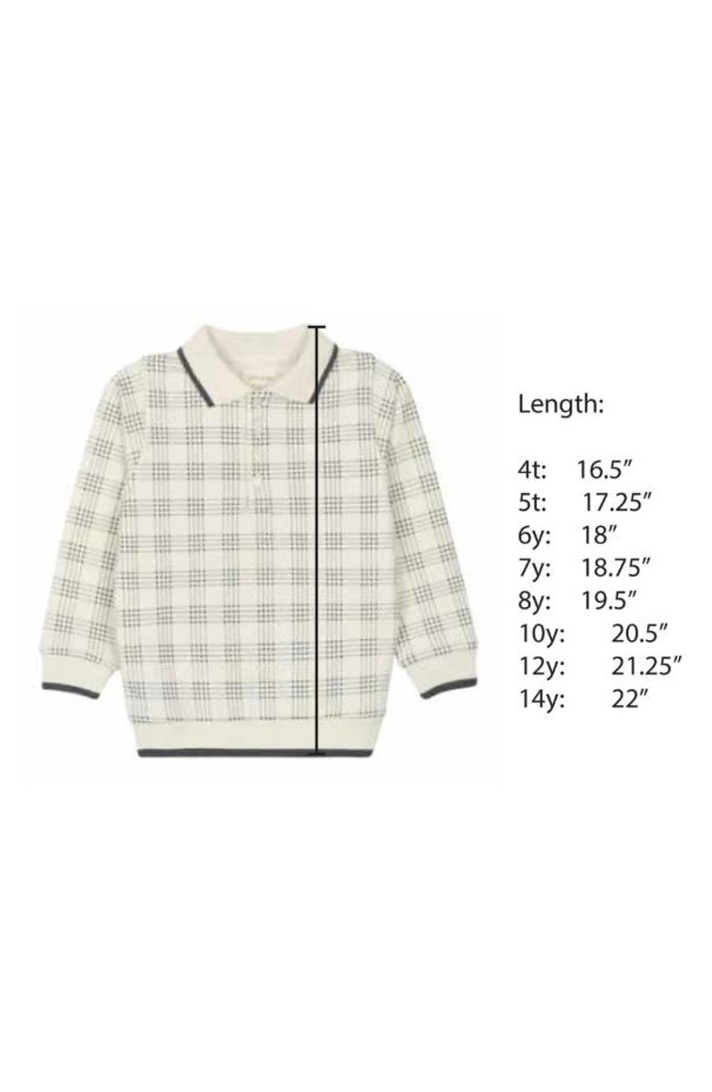 Ely's & Co. Cotton Floral Plaid Collection - Polo Sweatshirt, Alternate, color, Tan