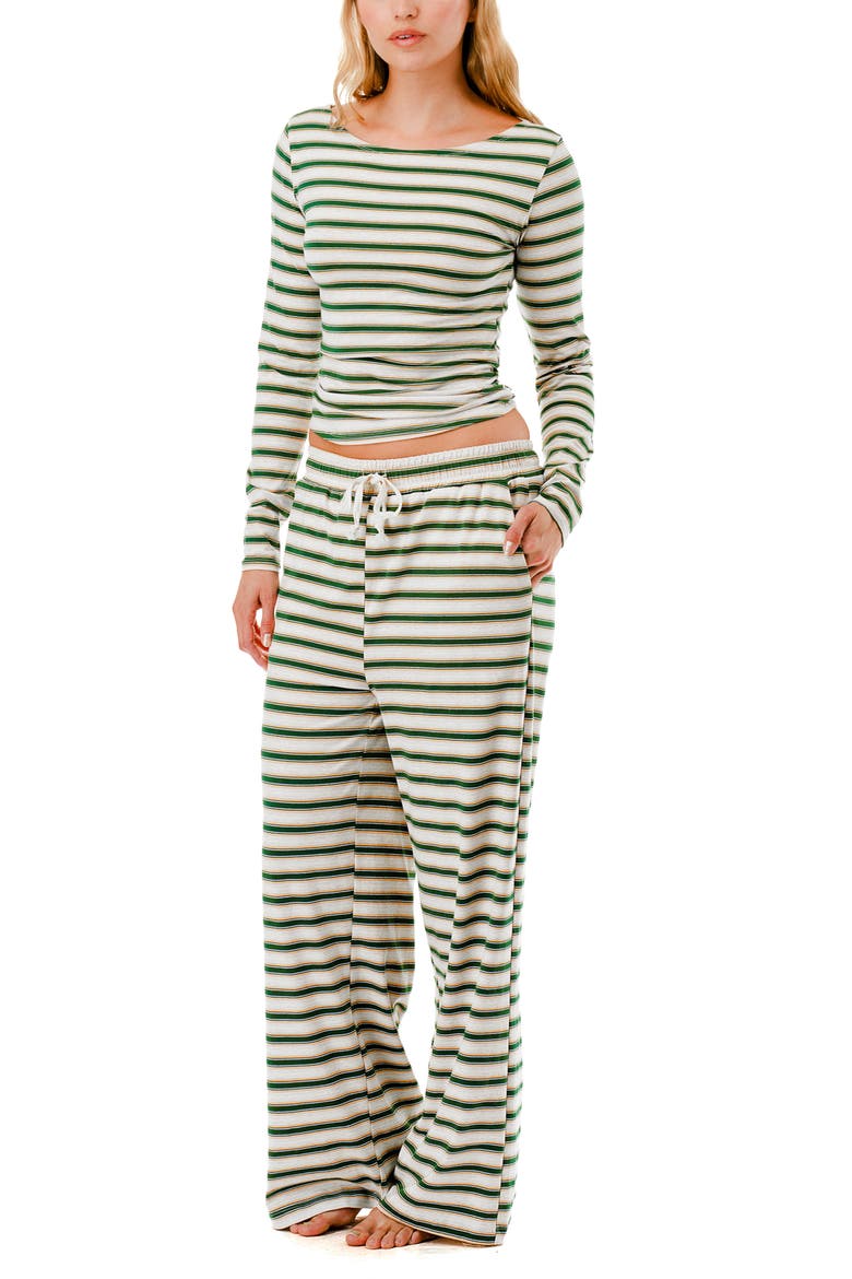 Striped Lounge Set, Alternate, color, YELLOW