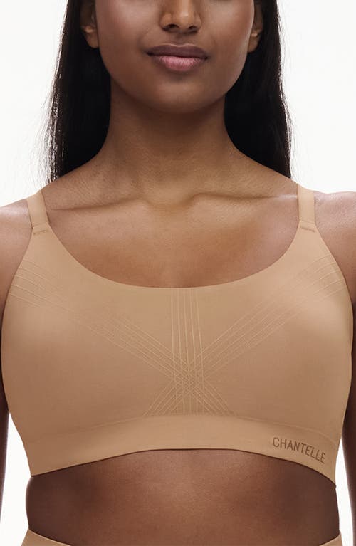 Chantelle Lingerie Smooth Comfort Seamless Padded Bralette In Terracotta