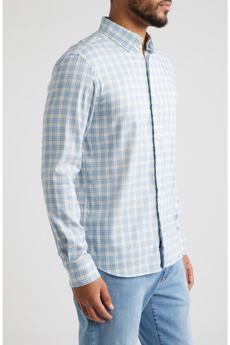 Movement Monterrey Plaid Button-Up Shirt, Alternate, color, OCEAN WHITE PLAID