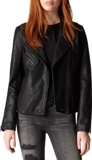 BLANKNYC ブラックレザーライダージャケット BLANKNYC Faux Leather Moto Jacket | Nordstrom