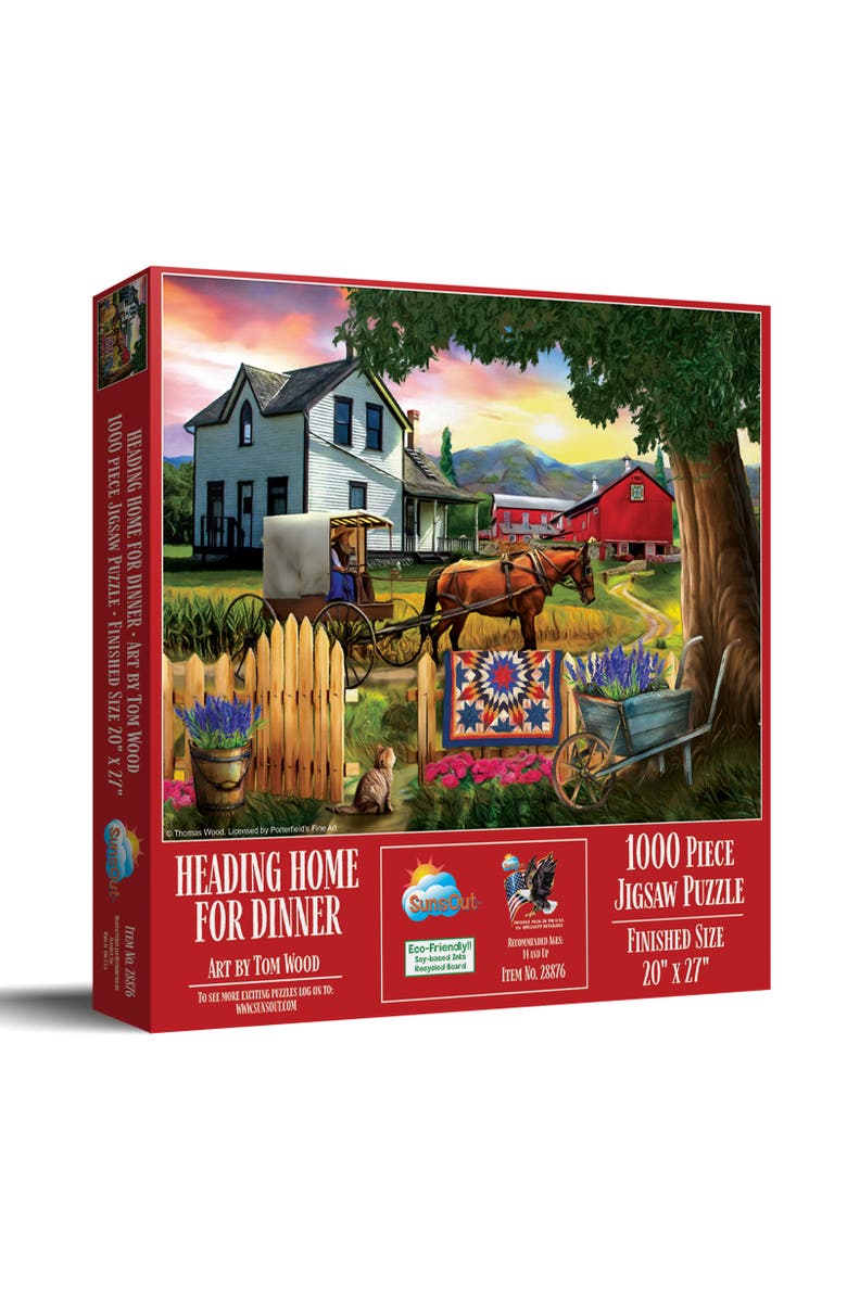 Sunsout Heading Home for Dinner 1000 piece Jigsaw Puzzle for Adults, Main, color, Multicolor