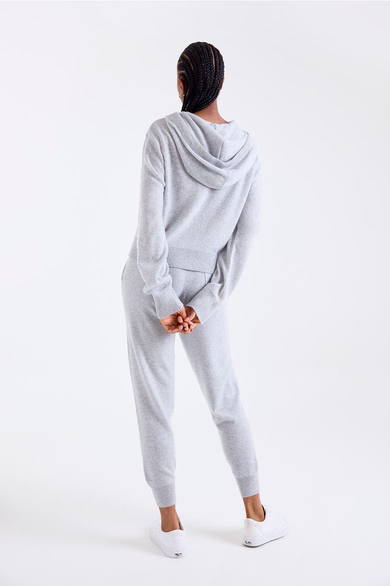 Lavinia Crop 100% Cashmere Sweater, Alternate, color, SUPER GREY