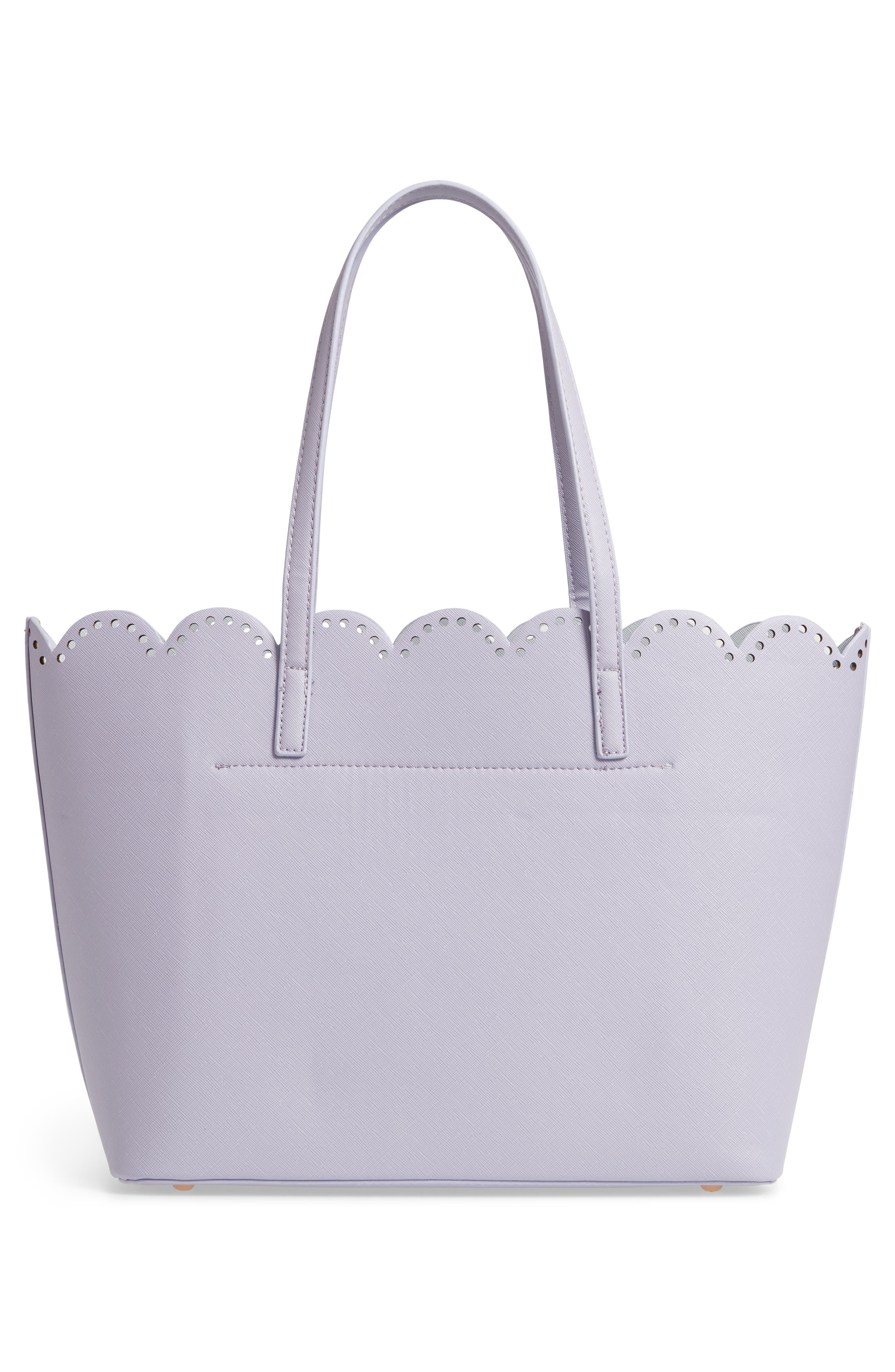 BP. Scalloped Faux Leather Tote, Alternate, color, 