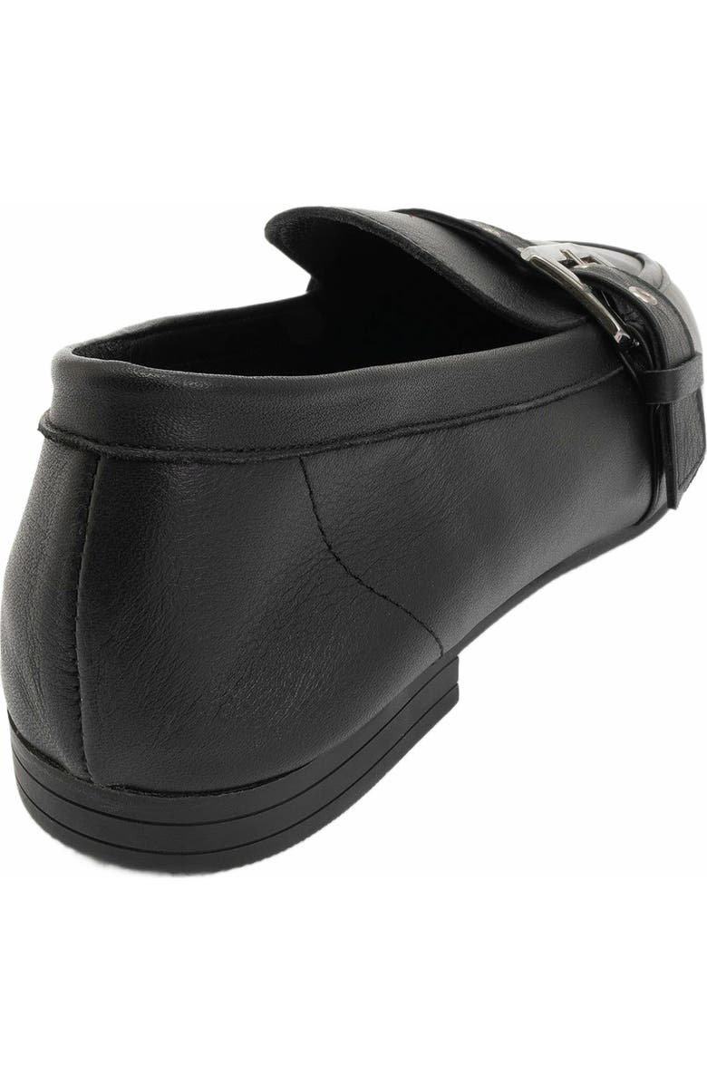 Forever & Always Shoes Jade Leather Flat Loafers, Alternate, color, Black Leather