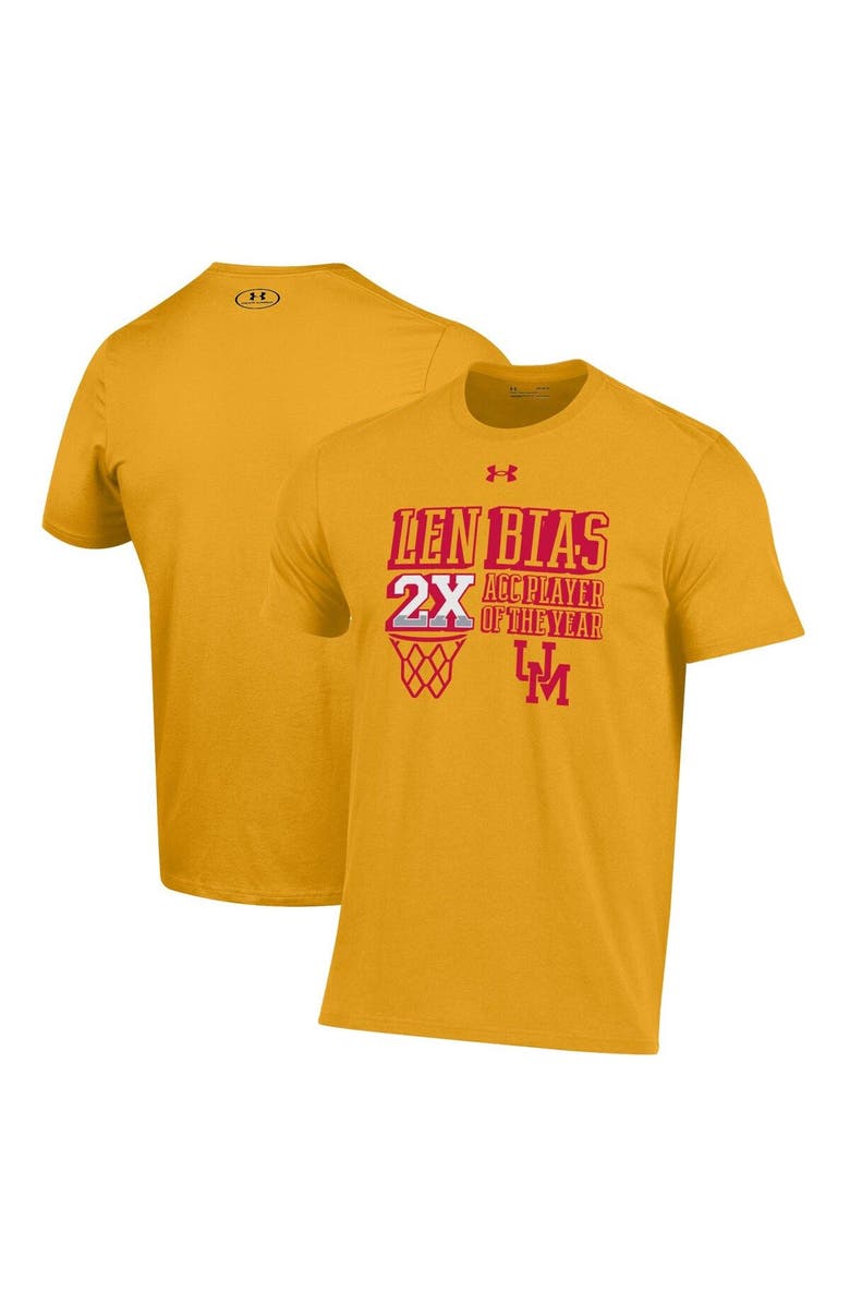 Under Armour Men's Under Armour Gold Maryland Terrapins Len Bias Performance T-Shirt, Alternate, color, Gold