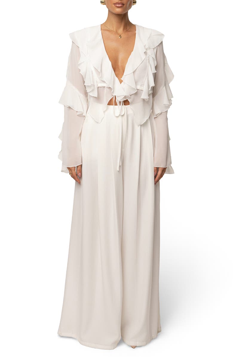 JLUXLABEL Juliet Ruffle Crop Top, Alternate, color, 