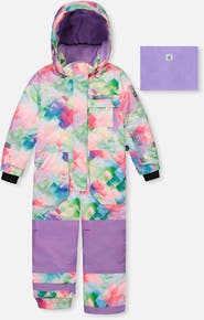 Deux par Deux Play Diamond Hood & Expandable Sleeve One Piece Snowsuit