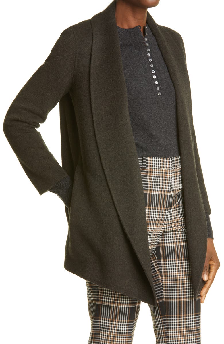 Theory Clairene Luxe Shawl Collar Coat, Alternate, color,