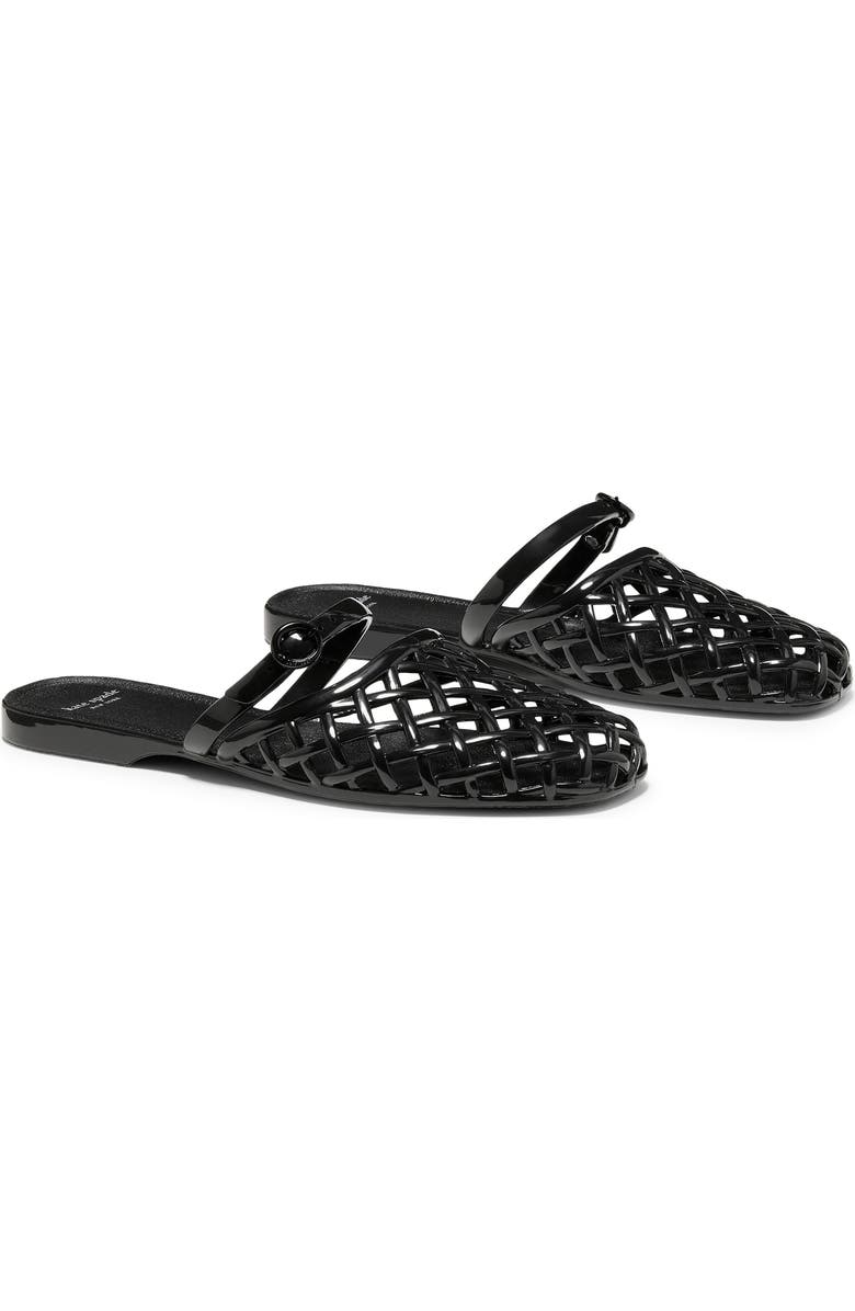 Kate Spade New York jelly fisherman mule, Alternate, color, Black
