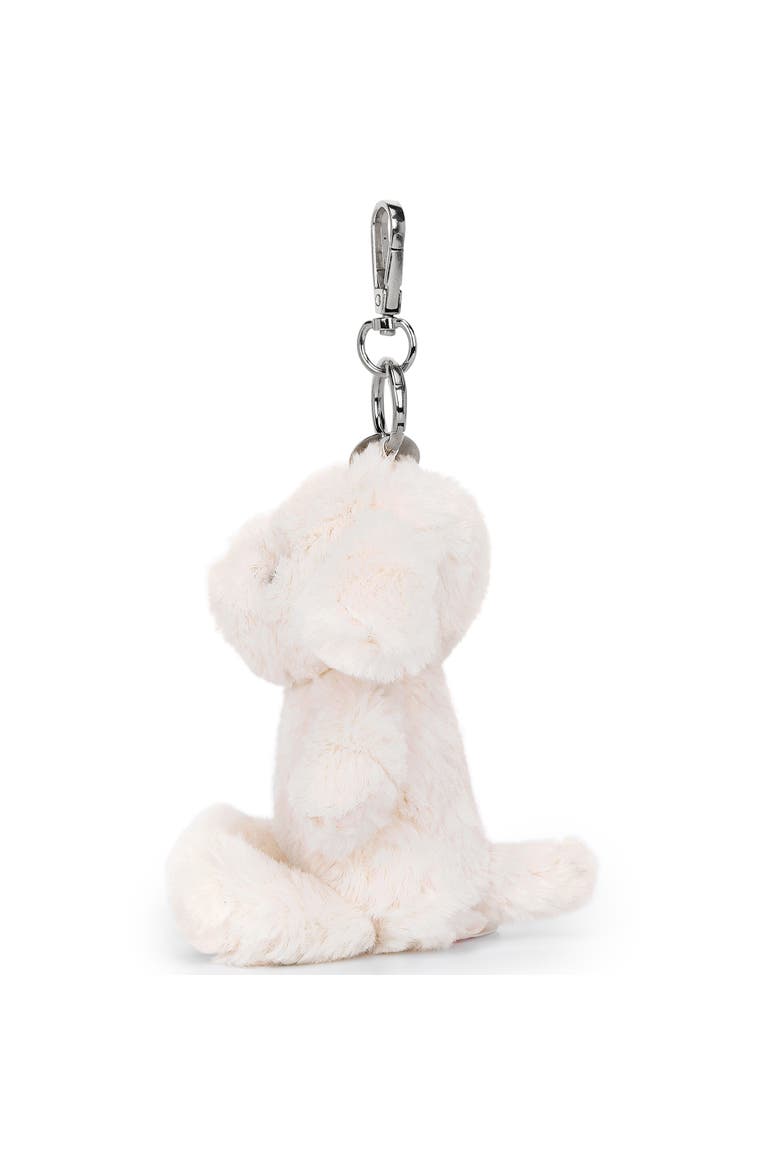Plush Bag Charm Joyce Cream Dog, Alternate, color, Multicolored