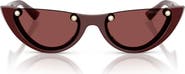 Jimmy Choo 53mm Semi Rimless Oval Sunglasses
