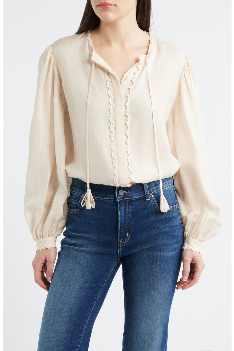 Harlow Balloon Sleeve Top, Main, color, ECRU