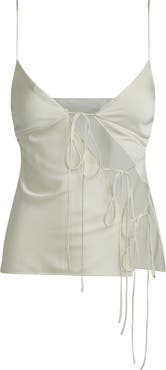 LIONESS Mariah Tie Closure Satin Camisole