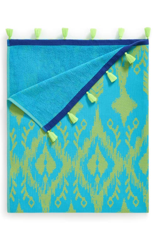 John Robshaw Ravi Peacock Beach Towel In Blue