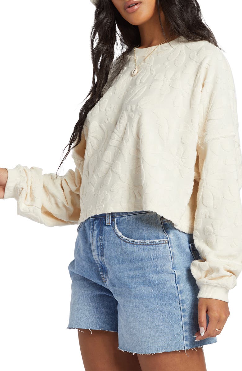 Billabong Loosen Up Jacquard Terry Sweatshirt, Alternate, color, 