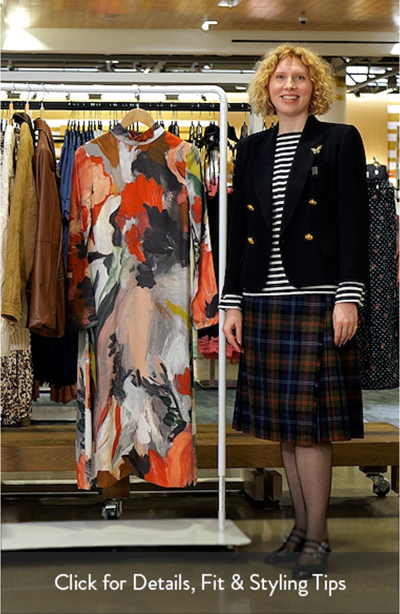 Paint Print Long Sleeve Dress, sales video thumbnail