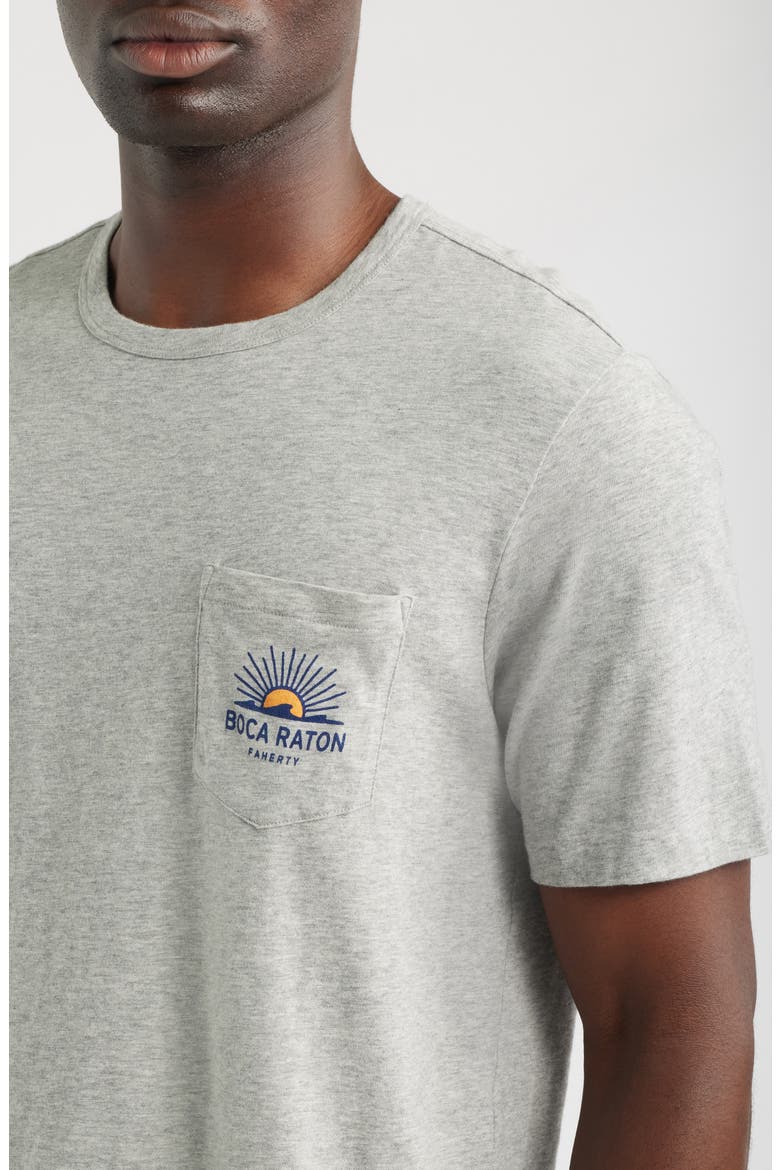 Sunwashed Boca Raton Graphic Pocket T-Shirt, Alternate, color, GRANITE HEATHER