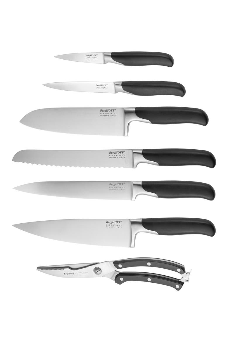 INTERNATIONAL Essential 8-Piece Knife Block set, Alternate, color, BLACK