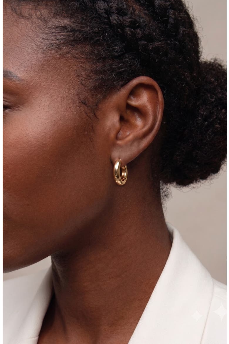 Sirso Midi Hoop Earrings In Gold, Alternate, color, Gold