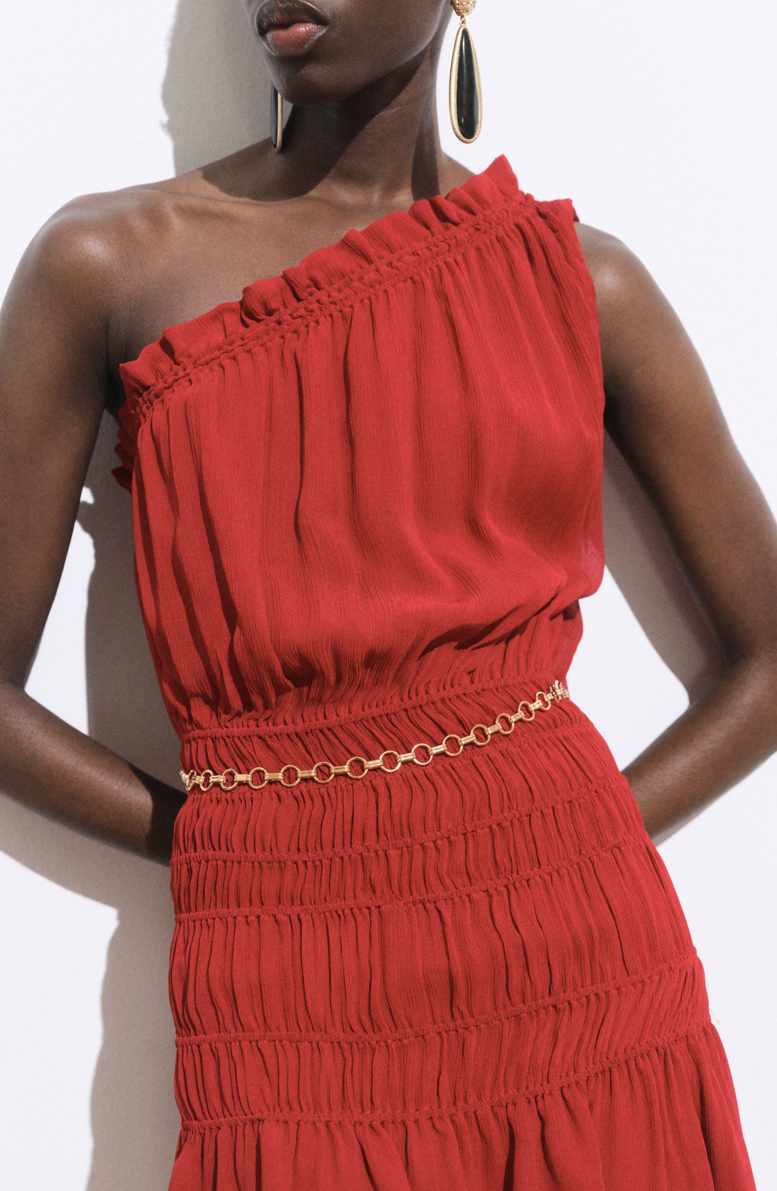 Belted Asymmetric Minidress - image 2