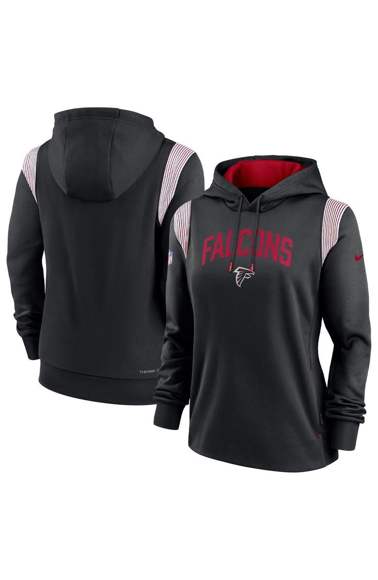 Nike Women's Nike Black Atlanta Falcons Sideline Stack Performance Pullover Hoodie, Main, color,