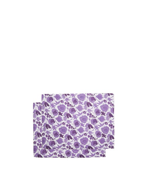 La Doublej Placemats Set Of 2 (35x45) Wildbird Viola Small Purple In Wildbird Viola Small Purple