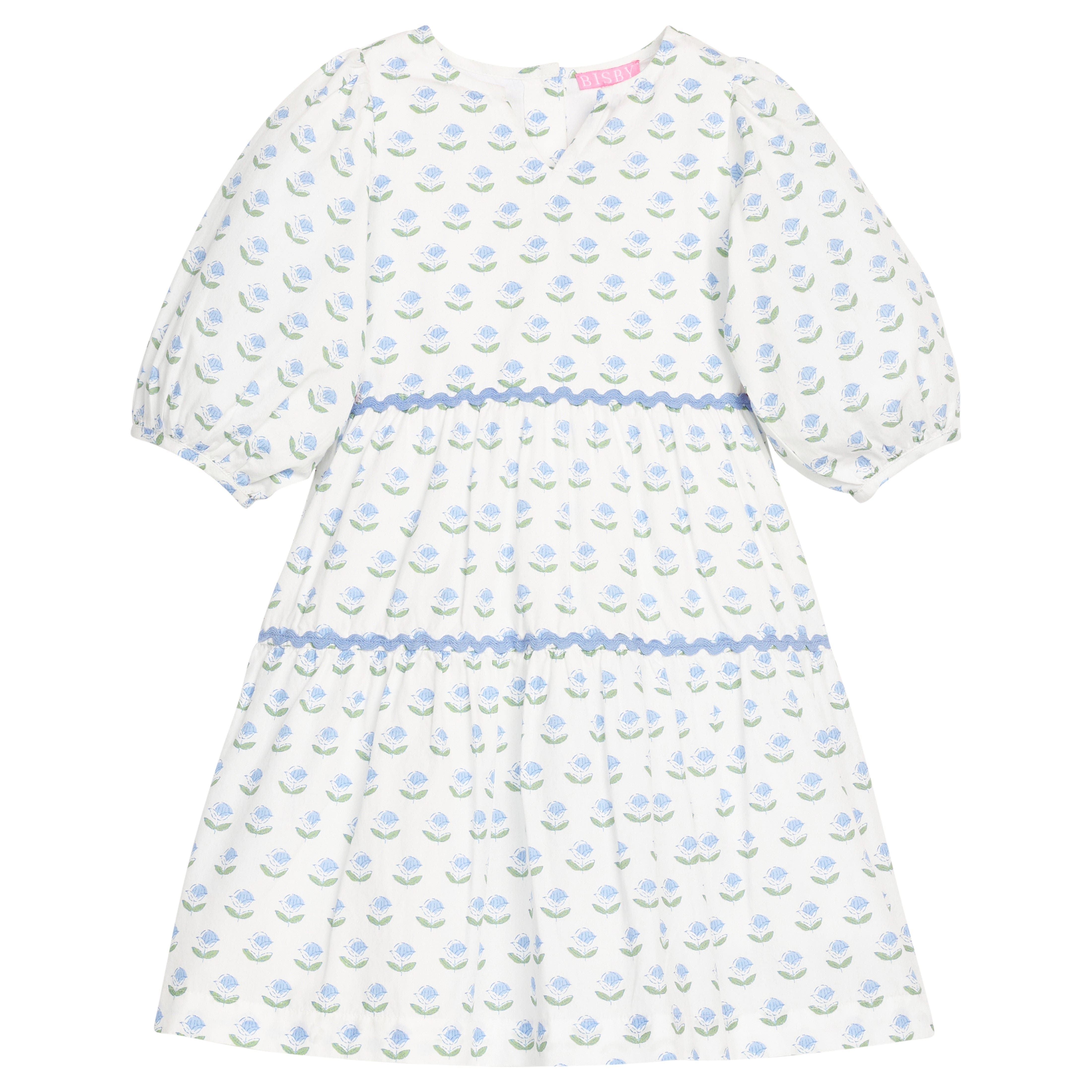 selected Blue Tulip Block Print