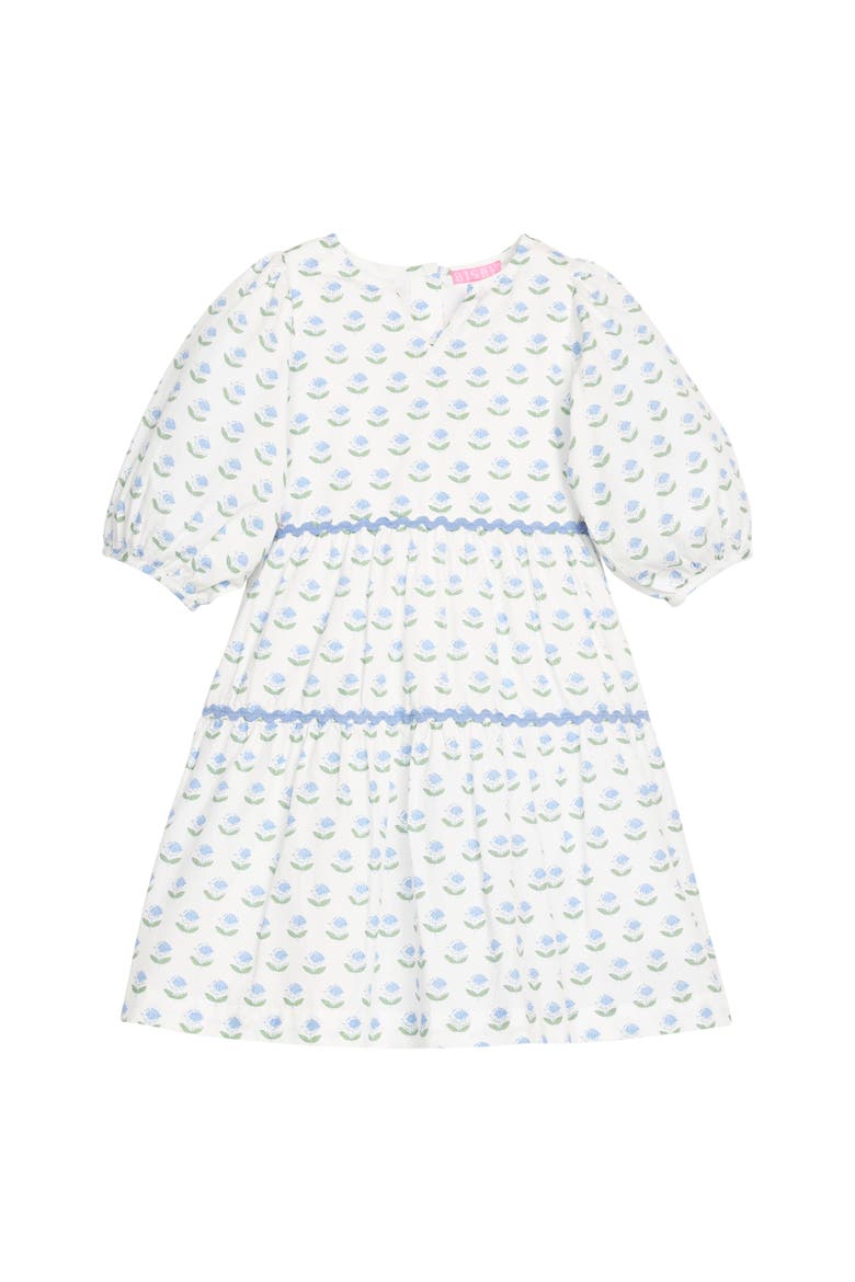 Kids' Madaket Dress, Main, color, Blue Tulip Block Print
